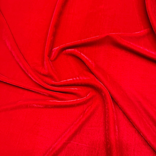 Tecido Veludo Alemão Nobre 1,40m Para Roupas Femininas -1m Cor Vermelho