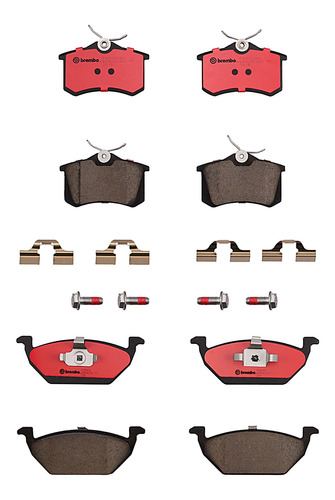 Set Completo Balatas Ceramica Volkswagen Jetta 2009 Brembo