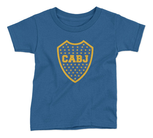 Remera Futbol Boca Juniors Escudo Pecho Azul Talle Niño