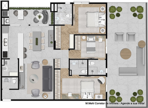 Imagem 27 de 30 de Apartamento Com 2 Dormitórios À Venda Com 188.93m² Por R$ 1.083.000,00 No Bairro Mercês - Curitiba / Pr - M2me-mct303