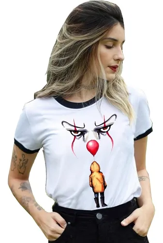 Blusa Payaso Playera Estampado Halloween Terror