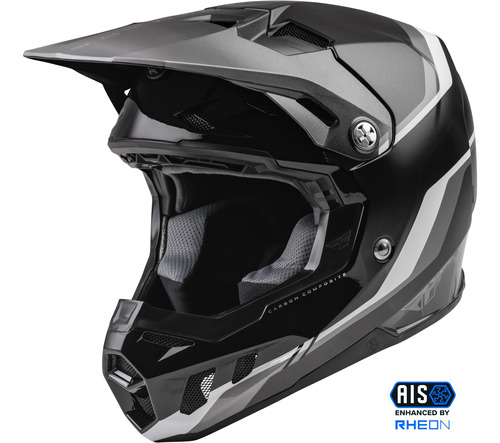 Casco Fly Racing Formula Cc Driver Negro/charocal/blanco Xl