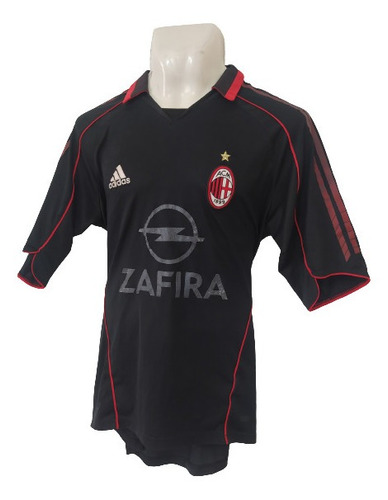 Jersey Futbol Italia Ac Milan adidas Visita Negra Talla M