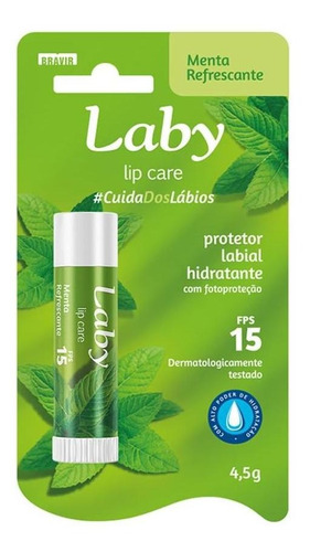 Protetor Labial Laby Fps15 Menta Bravir