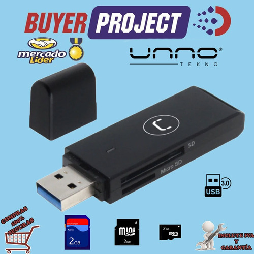 Lector De Memorias Unno Card Reader Usb 3.0 Externo Multiple