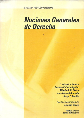 Nociones Generales De Derecho - Acosta - Di Pietro - Dyf