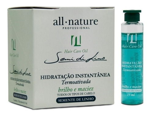 Semi Di Lino Hair Care Oil Cx Com 12 Ampolas 15ml All Nature