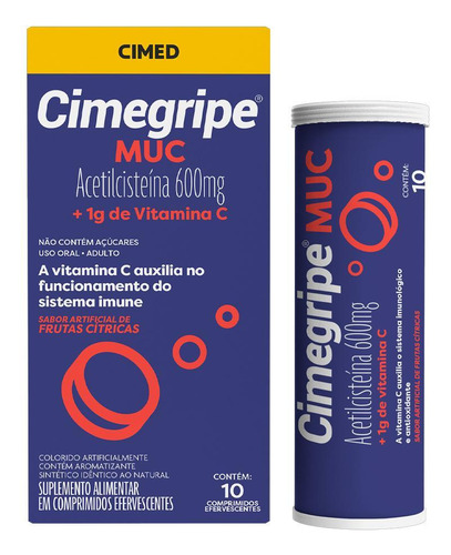 Cimegripe Muc Com 10 Comprimidos Efervecente