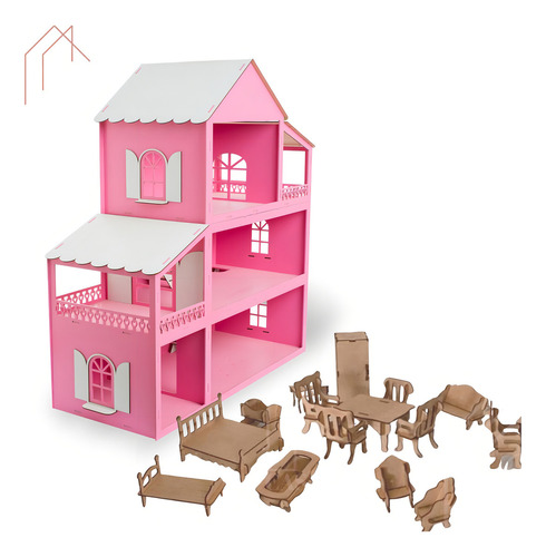 Muebles infantiles de madera MDF + 25 de Casa inha Rosa ensamblados