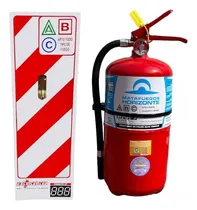 Comprar Kit De Seguridad Matafuego De 5 Kg Clase A B C Linea Horizonte Certificación Iram Más Soporte Y Chapa Baliza Para Mejor Visualización Y Bonificación Anual El Más Utilizado En Comercios E Industrias