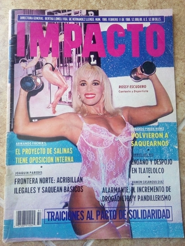 Rossy Escudero Cantante, Deportista Revista Impacto Año-1988