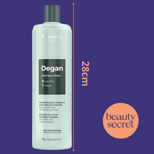 Burix One Prohall 1l E Shampoo Degan Detox Limpeza Profunda