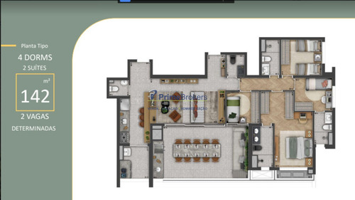 Imagem 14 de 15 de Apto : 4 Dormitórios, 2 Suítes, 142 M², Varanda Gourmet, Próximo Ao Metrô. - Pb59195