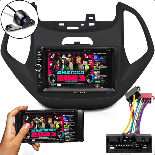 Kit Multimidia Mp5 2 Din Esp. Android Ios Plug Play Ford Ka