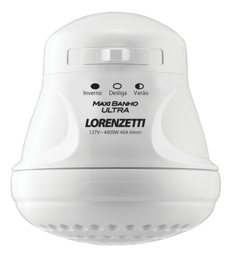 Chuveiro Lorenzetti Maxi Banho Ultra Com Cano 5500w 220v Branco 5.5 Kw