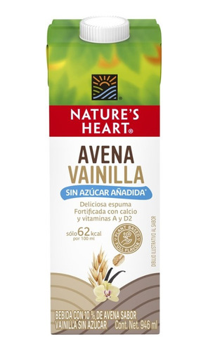 Alimento Liquido Uht Avena Vainilla Natures Heart 946 Ml