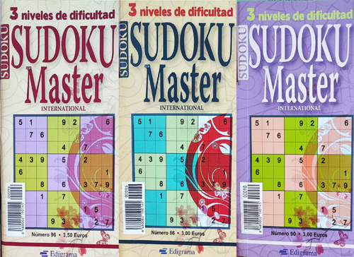 Sudoku Master Pack 3 Uni, 100 Paginas - Edigrama