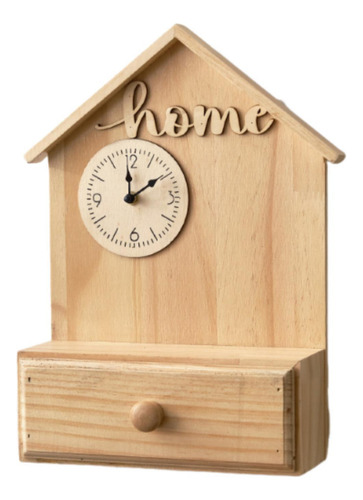 Reloj De Pared Decorativo Con Cajón, Silencioso, Sin Caqui
