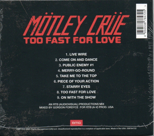 Motley Crue Too Fast For Love Nuevo Guns N Roses Dio Ciudad