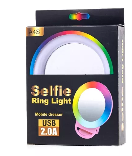Aro Luz Led Selfie Celular Tablet Linterna Colores Anillo