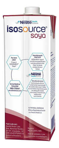 Kit 8 Isosource Soya Nestlé