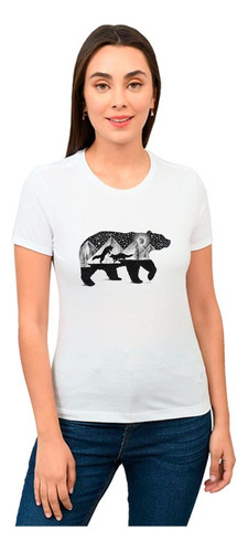 Playera Lobos Y Oso Mujer Animales Diseño 770 Playera Beloma