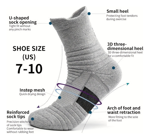 Calcetines De Compresión Transpirables Para Hombre, 3 Pares