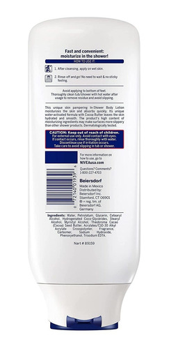 Nivea - Loción Corporal De Mantequilla De Cacao En La Ducha,