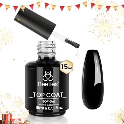 Esmalte Transparente En Gel Top Coat De Larga Duracion 15 Ml 15ml No Wipe Top Coat
