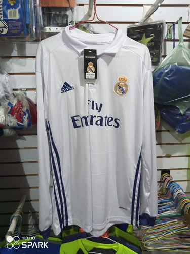 Camisa Del Real Madrid Manga Larga 