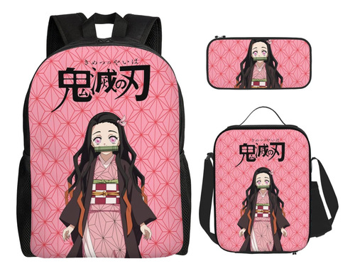 Bolso De Anime Con Lonchera Impresa En 3d Demon Slayer 