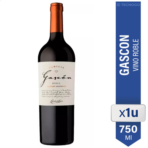 Vino Familia Gascon Roble Cabernet Sauvignon 750ml Botella 