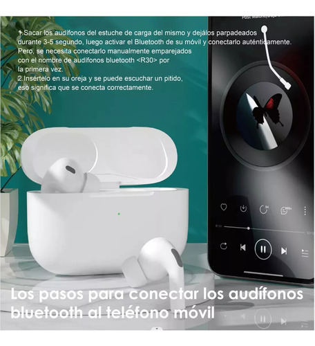 Orilwoya Audífono In-ear Para iPhone Android samsung xiaomi huawei motorola vivo oppo R Serie 30 Bluetooth