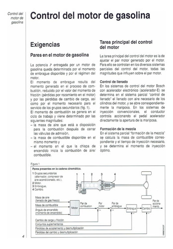 Manual Sistemas Inyección de Gasolina Ke-jetronic Control del motor Bosch en Español tapa blanda