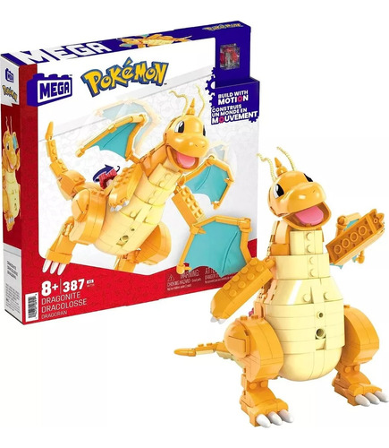 Mega Pokemon Dragonite Set De Construcción Mattel