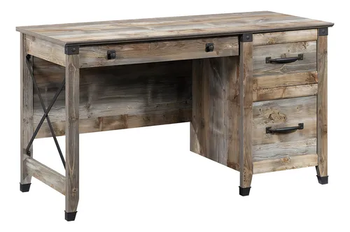 Sauder Carson Forge - Escritorio Con Pedestal, L: 53.19 Pul. Color Acabado Blanco Suave