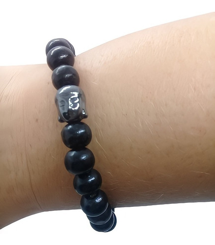 Imagem 9 de 10 de Japamala Masculino Cabeça De Buda Hematita E Pulseira