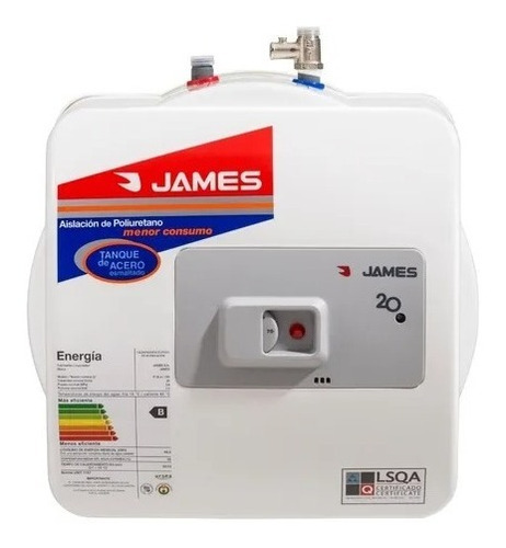 Calefon Termotanque James 20 Lts Acero Bajo Mesada