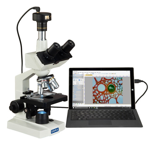 Omax 40x-2000x Microscopio Led Digital Trinocular De Laborat