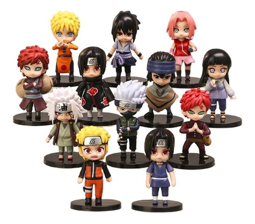 Set 12 Figuras De Naruto Shippuden Muñecos De 7 Cm