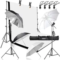 Comprar Kit De Iluminación Continua Foto Estudio Con2 Telón De Fondo