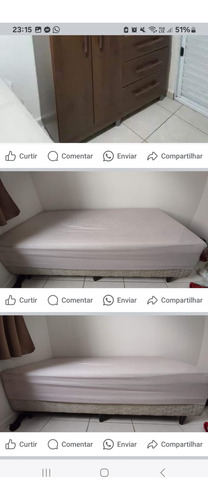 Guarda Roupa E Cama Box Solteiro 