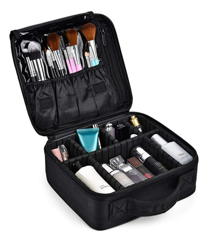 Maletin De Maquillaje Multifuncional Divisiones Portátil Neg