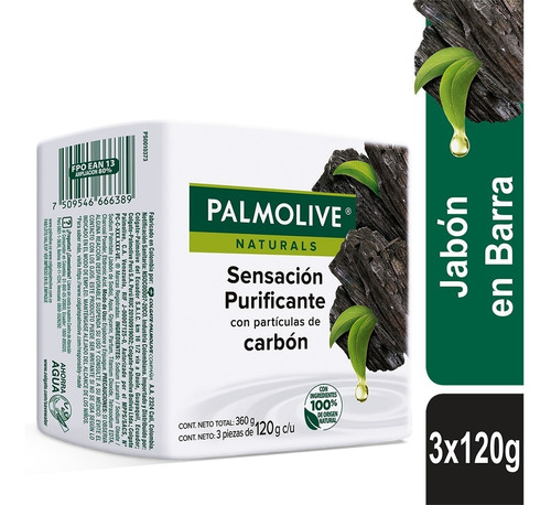 Jabón Palmolive Carbón 3x120g - g a $99