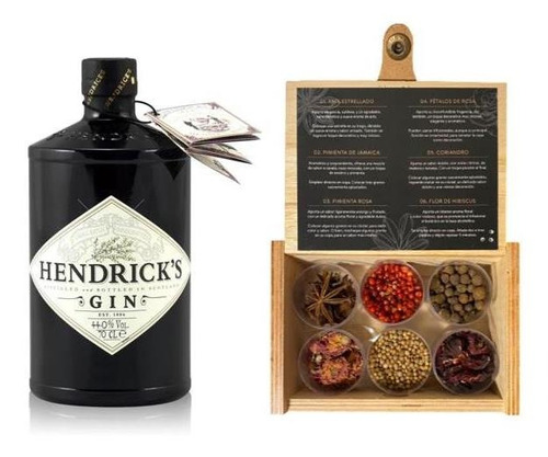 Gin Hendricks + Caja Mixologia Botanica Fullescabio Regalo