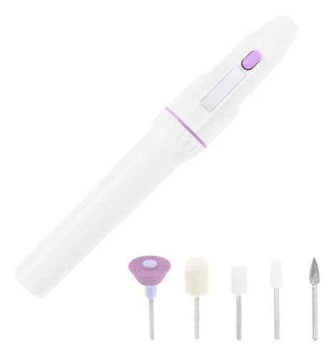 Lixa Unhas Elétrica Multiuso Profissional Mão E Pé Premium Cor Branco