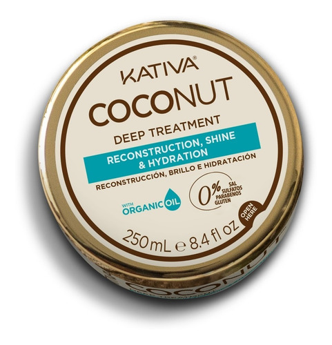Máscara De Tratamiento Kativa Coconut 250ml