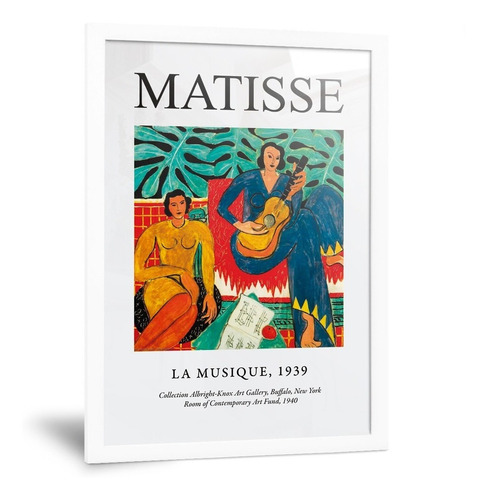 Cuadros Modernos Matisse Obra La Música Musique Living 35x50