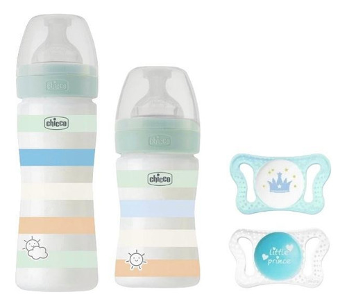 Set Bebé Recién Nacido Chicco Avent 2 Mamaderas + 2 Chupetes