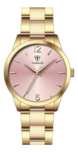 Relógio Feminino Tuguir Analógico Tg112 - Dourado